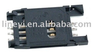 ABS 500VDC ISO9001 SIM Card Connectors do Pin KF014 6