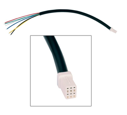 os tubos anulares comum do PVC do conector de 6pin 06R-JWPF-VSLE-D JST envolveram 1007 chicotes de fios do fio do controle de porta do fio 24AWG