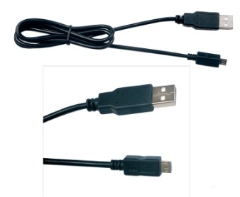 Micro chicote de fios de carregamento rápido do fio do cabo, 2 medidores de cabo preto de USB