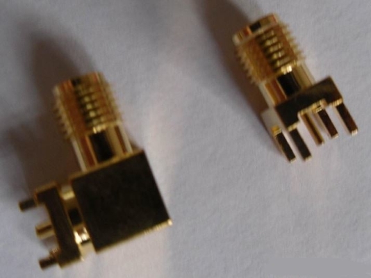 Conectores coaxiais chapeados ouro de SMA SMB MCX MMCX RF