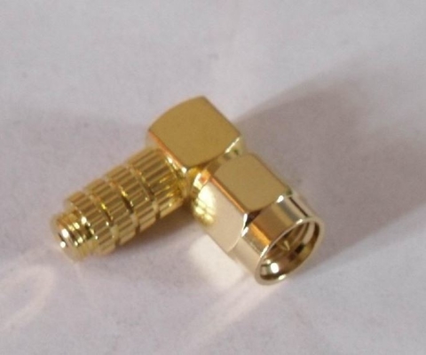 O ouro ISO9001 chapeou o conector da mola da antena do RF SMA