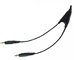 o indooroutdoor estereofônico do cabo de 3.5mm obstrui 3 polos 2 em 1 cabo da bobina da mola com alojamento do QD para o cabo de telefone